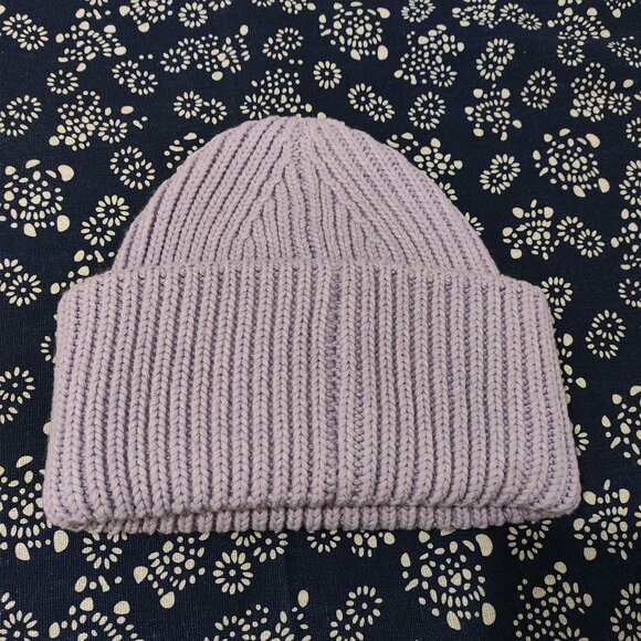 Acne Studios Soft Ribbed Knit Lavender Beanie